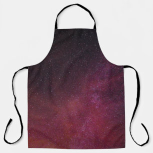 Pink, red, and black digital wallpaper apron