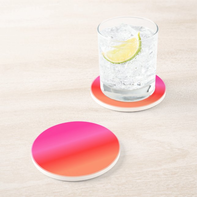 Pink, Red and Orange Gradient Coaster (Side)