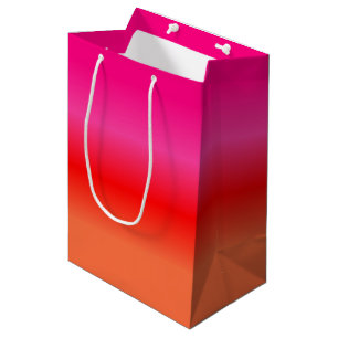 Pink,  Red and Orange Gradient gift bag