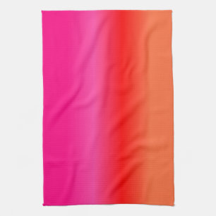 Pink,  Red and Orange Gradient kitchen towel