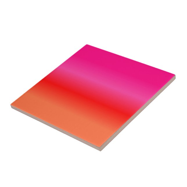 Pink, Red and Orange Gradient Tile (Side)