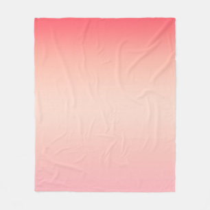 Pink red and yellow colour gradient background fleece blanket