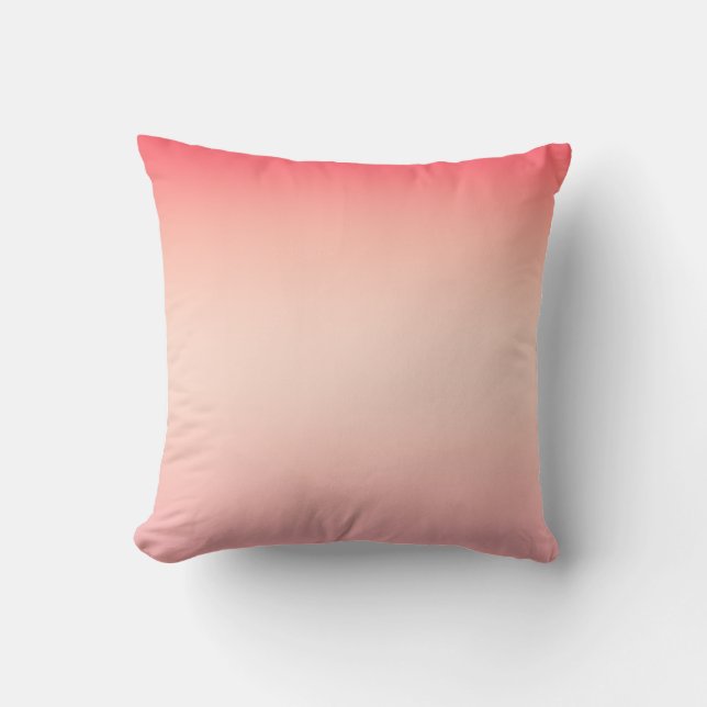 Pink red and yellow colour gradient background throw pillow (Front)