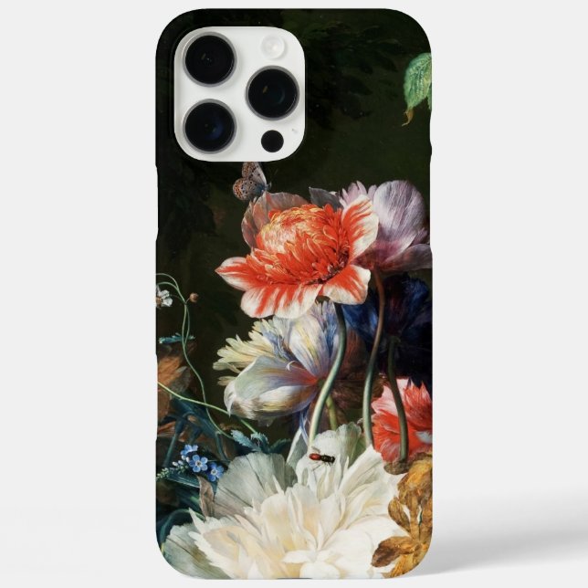 PINK RED ANEMONES WHITE FLOWERS,BUTTERFLY Floral Case-Mate iPhone Case (Back)