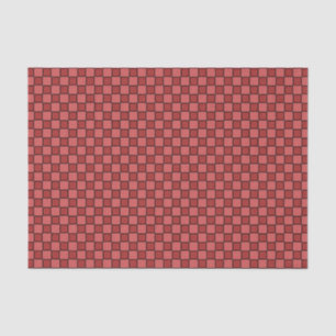 Pink Red Black Chequerboard Pattern Tissue Paper