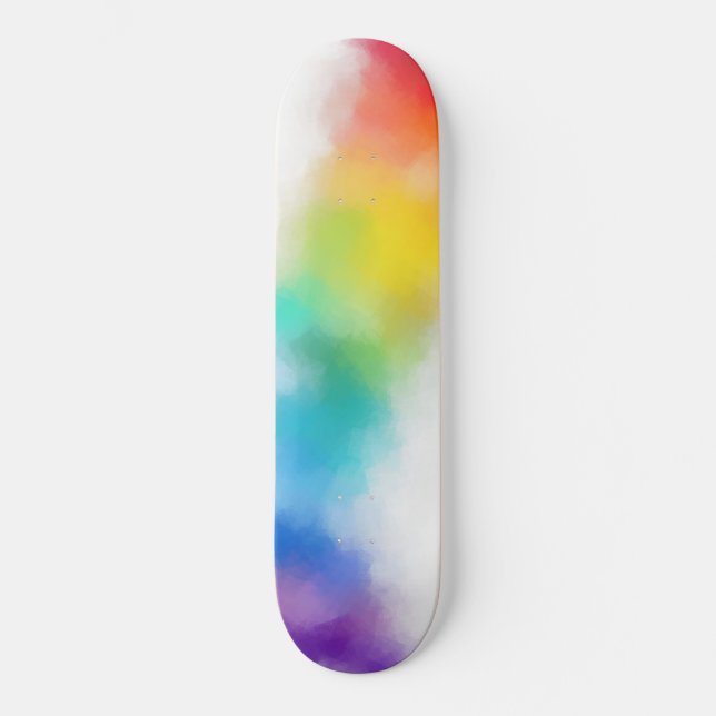 Pink Red Blue Green Yellow Custom Blank Template Skateboard (Front)