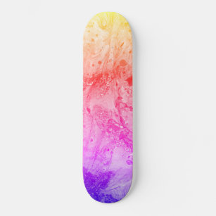 Pink Red Blue Purple Yellow Green Modern Abstract Skateboard