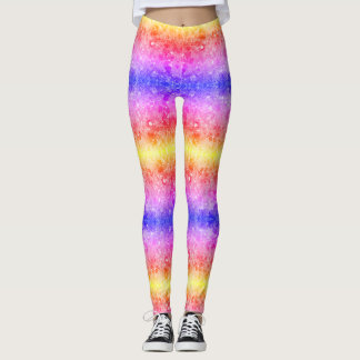 Pink Red Blue + Yellow Colours on Customized Moder Leggings