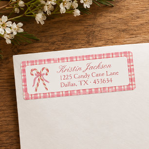 Pink & Red Candy Cane Envelope Return