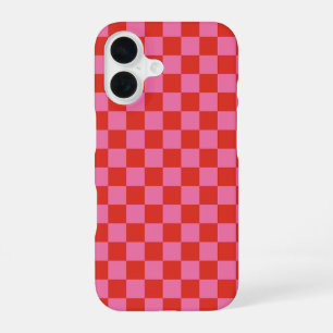 Pink Red Checkerboard Phone Case