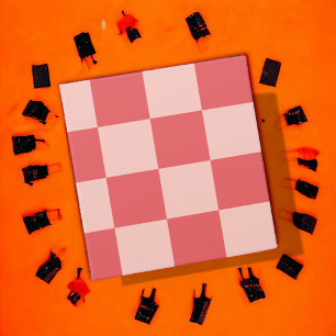 Pink Red Chequered Gingham Pattern Binder