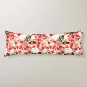 Pink Red Dirty Polka Dot Grunge Body Pillow