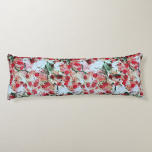 Pink Red Dirty polka Dot Grunge Decay Body Pillow