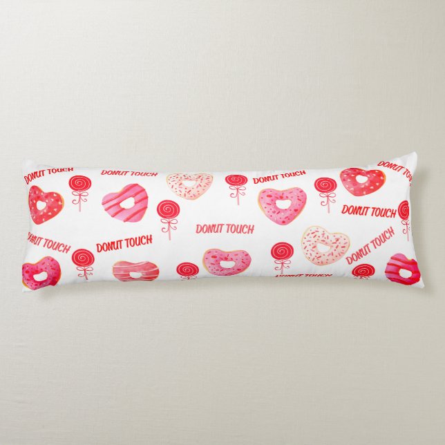 Pink & Red DoNut Touch Body Pillow (Back)