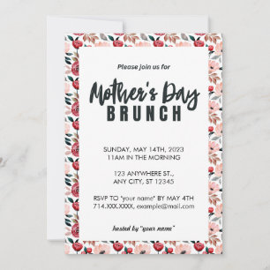 Pink Red Floral Mother’s Day Invitation