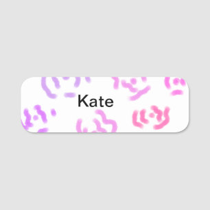 Pink red floral watercolor add name text modern th tag
