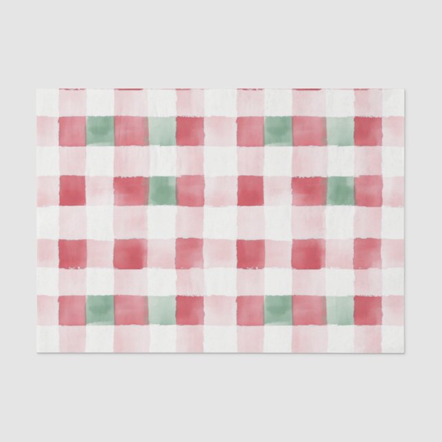 Pink Red Green Retro Pattern Christmas  Tissue Paper (Front)