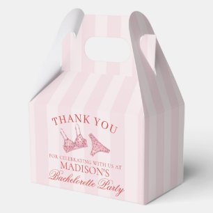 Pink & Red Heart Lingerie Bachelorette Party Gable Favor Box