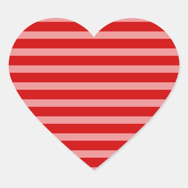 Pink Red  Heart Sticker (Front)