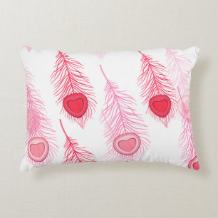 Pink Red Hearts Pillow