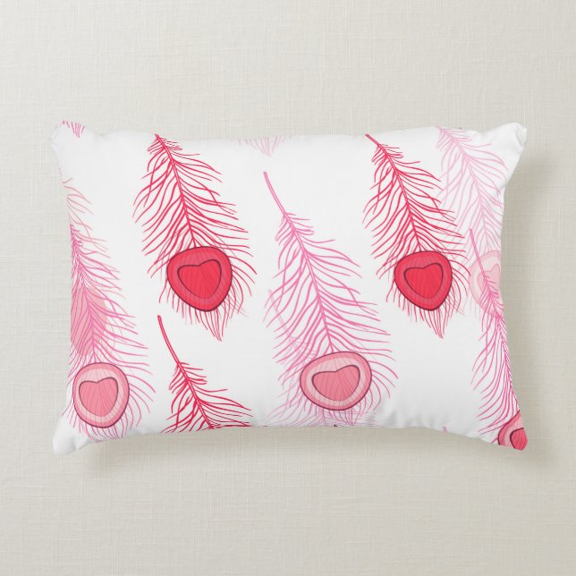 Pink Red Hearts Pillow (Front)