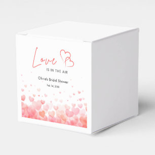 Pink & Red Love is in the Air Bridal Shower Favor Box