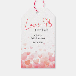 Pink & Red Love is in the Air Bridal Shower Gift Tags