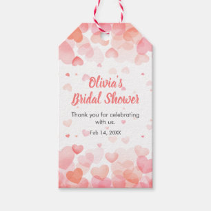 Pink & Red Love is in the Air Bridal Shower Gift Tags