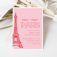 Pink Red Paris Girls Birthday Party
