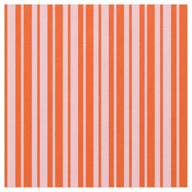 Pink & Red Pattern of Stripes Fabric (Close Up)