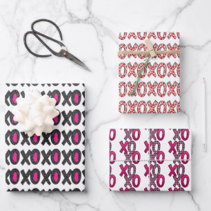 Pink & Red Personalized Wrapping Paper Sheets