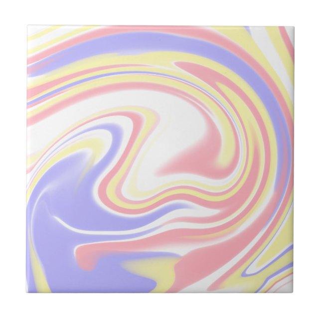 Pink red purple stripes modern custom pattern t th tile (Front)