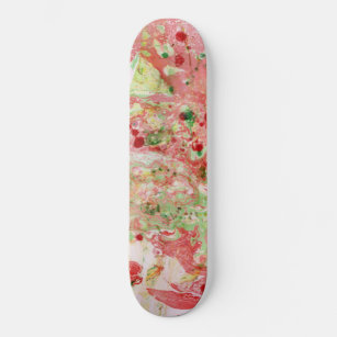 Pink Red Purple Yellow Green Modern Abstract Skateboard
