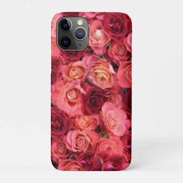 PINK RED ROSE FIELD Floral Case-Mate iPhone Case (Back)