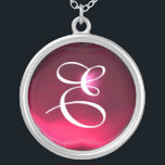 Pink Red Ruby Gem  Monogram Silver Plated Necklace<br><div class="desc">Elegant and unique design  with gemstone. Very accurated nurbs modelling and rendering in 3D Studio Max by Bulgan Lumini .Part from series Hyper Talismans.</div>