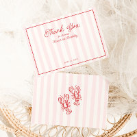 Pink & Red Stripe Lobster 1st Birthday