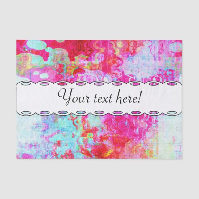 Pink red texture tissue paper (Front)