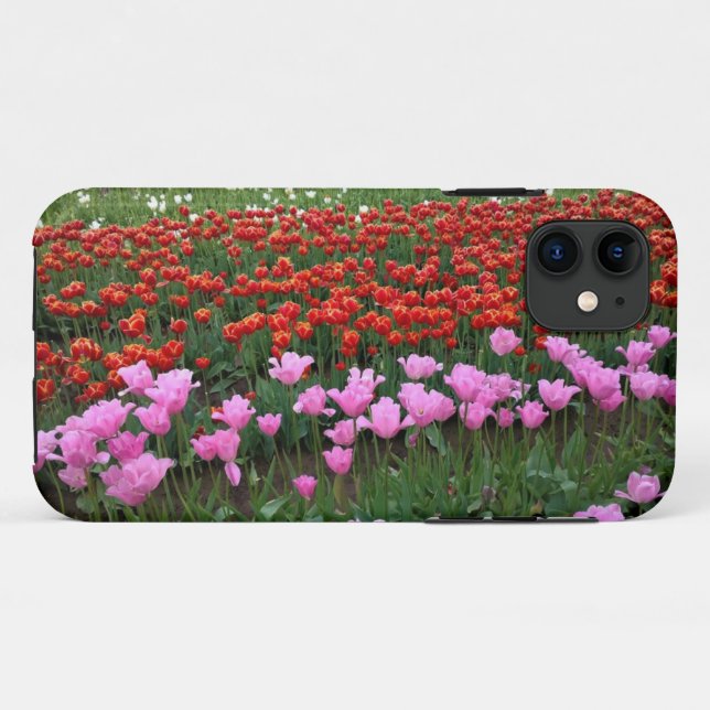 Pink & Red Tulip Field, Oregon Case-Mate iPhone Case (Back (Horizontal))
