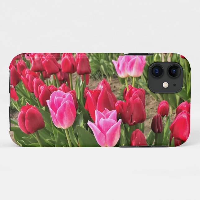 Pink & Red Tulips Case-Mate iPhone Case (Back (Horizontal))