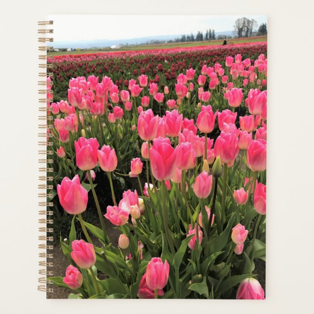 Pink & Red Tulips in a Field, Oregon Planner (Front)
