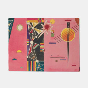 Pink Red Wassily Kandinsky Doormat