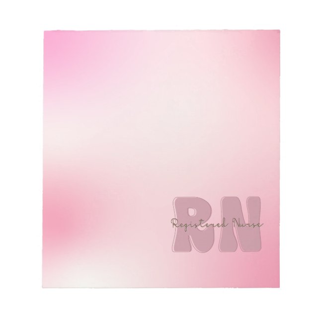 Pink Registered Nurse Notepad (Front)