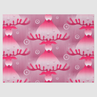 pink reindeer tissue paper