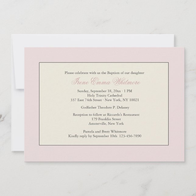 Pink Religious Invitation (Front)