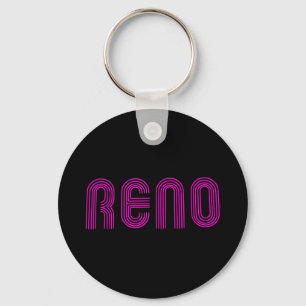 Pink Reno Sign Keychain