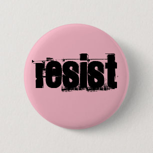 Pink Resist Badge 2 Inch Round Button