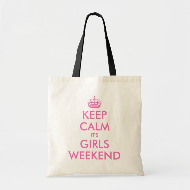 Pink restez calmes c'est les filles sac fourre-tou (Devant)
