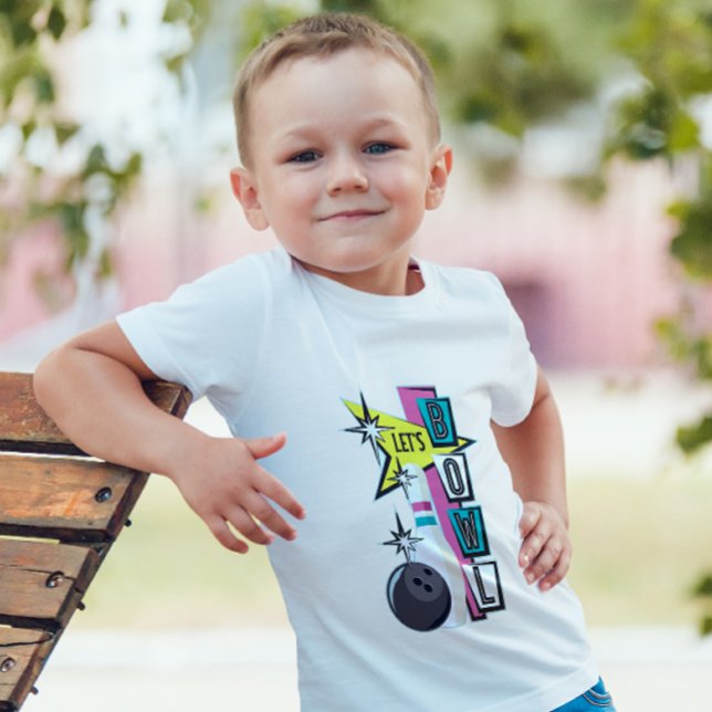 Pink Retro Bowling Design T-Shirt (Creator Uploaded)