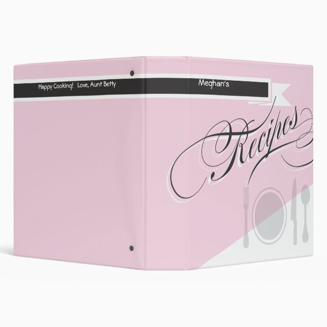Pink Retro Cookbook  - Recipe Binder (Background)