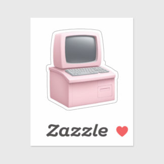 Pink Retro Desktop Computer Emoji 
